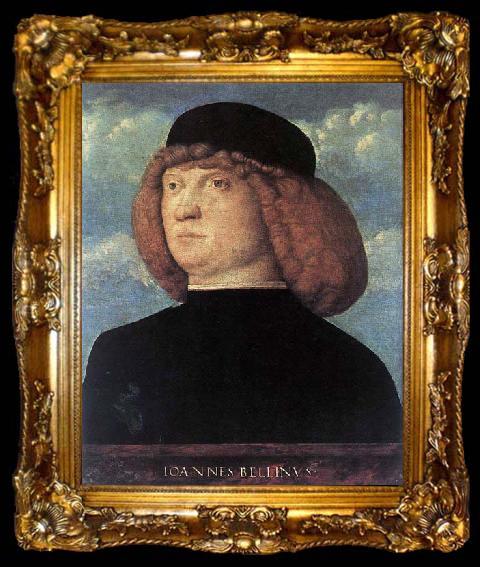 framed  Giovanni Bellini Portrait of a Young Man, ta009-2